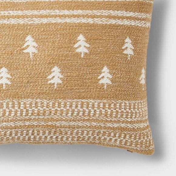 Lumbar Woven Tree Pillow Camel – Threshold Studio McGee, Target Christmas 2023 - Picture 4 of 6